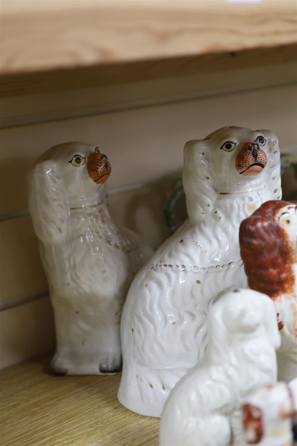 A quantity of mixed ceramics including Staffordshire dogs